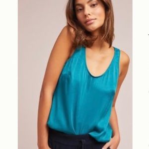 ANTHROPOLOGIE / FLOREAT Penelope Cami - Blue Green Tank - Sz XS